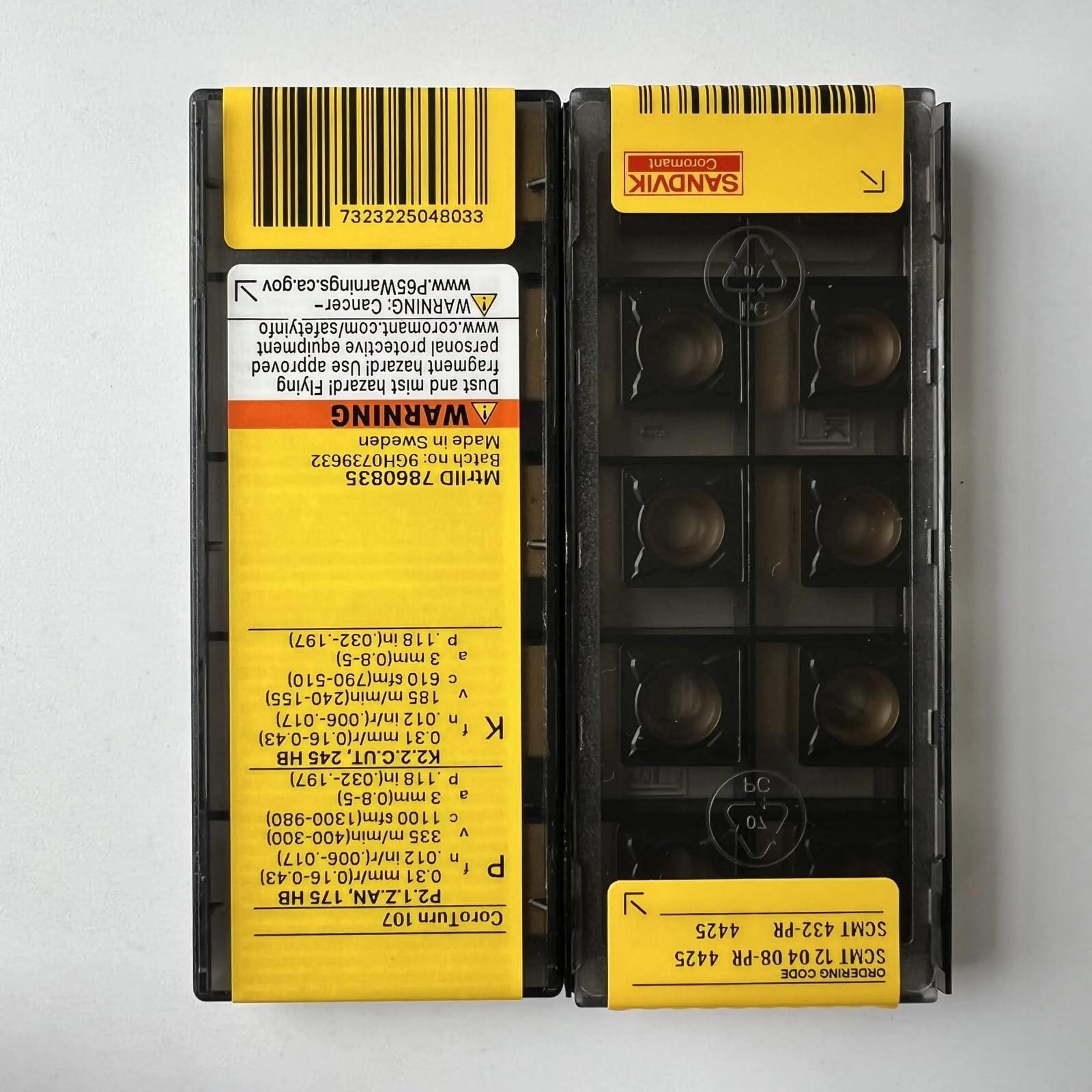 

Original Sandvik / SCMT120408-PR 4425 /CNC CARBIDE tool blade 10 Pcs