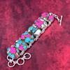 Cotton Candy Turquoise 925 Solid Sterling Silver Bracelet with Adjustable Chain, Handmade Gemstone Designer Jewelry Bracelet