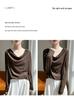 Women's Off-Shoulder Knit Sweater: Flattering, Soft, and Versatile for Autumn and Winter.