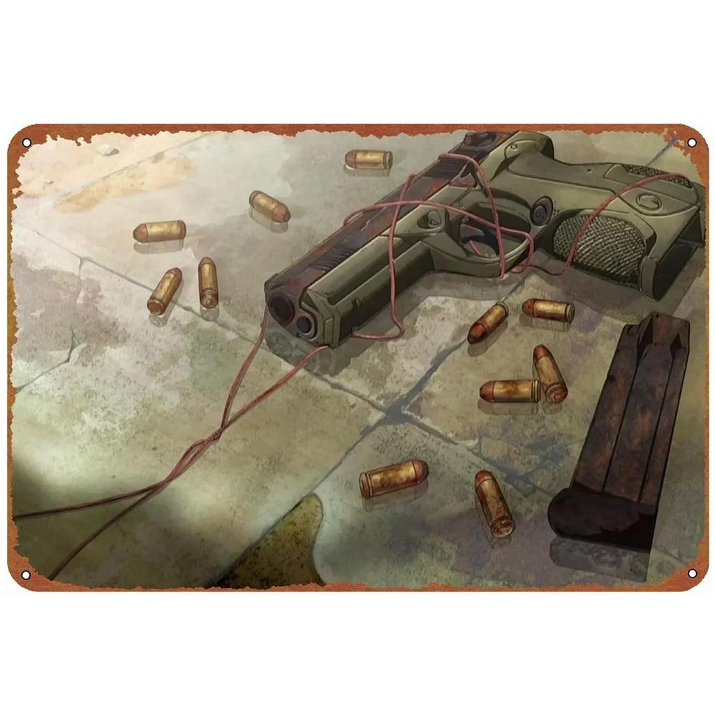 Exquisitely Designed Pistol Metal Signs: Embodying Military Sophistication, These Are the Ideal Wall Decor for Man Caves