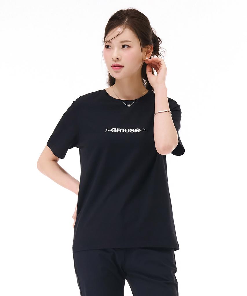 CHASECULT Women'S Essential Lettering Short Sleeve T-Shirt - Black