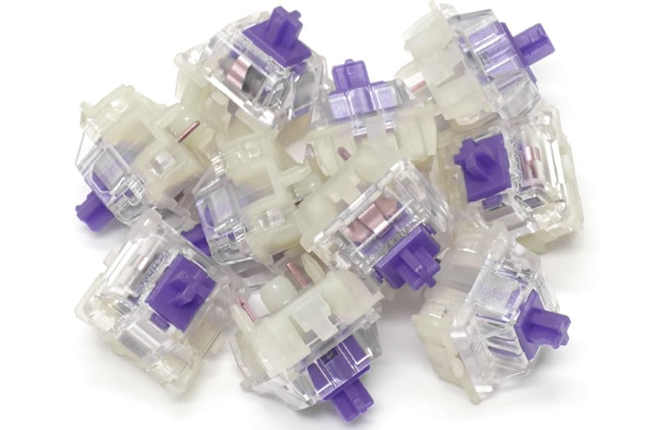 FILCO CHERRY MX2A RGB FILCO Clear Housing 5-Pin Switches, Purple, 70-Pack, Packaging, (for RGB), FKSW70CH/MPU-R