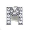 Charms Scarpe Diamante Strass Scintillante Lettera Argento Cristallo Alfabeto Decorazioni Scarpe Gioielli Slider Braccialetto Braccialetti