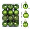 24Pcs 3cm Christmas Baubles Plastic Christmas Ball Ornament  Home Garden Decoration