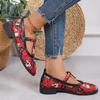 Fashion Ladies Shoes Fashion One Kick Women's Flats Autumn Round Toe Mixed Colors Outdoor Casual Comfortable Low Heels Plus Size Shoes