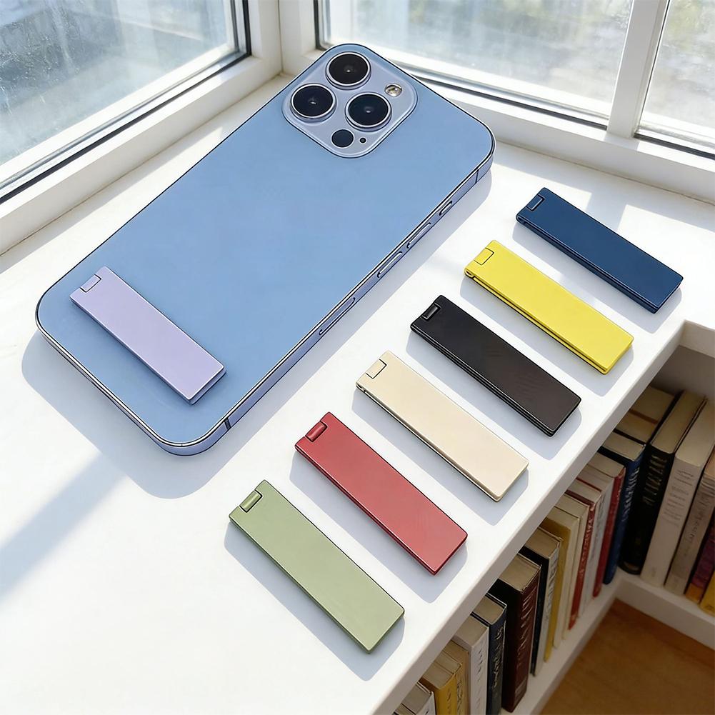 Ultra Thin Mobile Phone Holder Universal Metal Desktop Cellphone Compact Stand Foldable Bracket Kickstand for iPhone Xiaomi