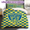 Leeds United Pattern Bedding,Quilt Set Quilt Cover Pillowcase Home Birthday Gift (1*duvet cover+2*pillowcase,without core)