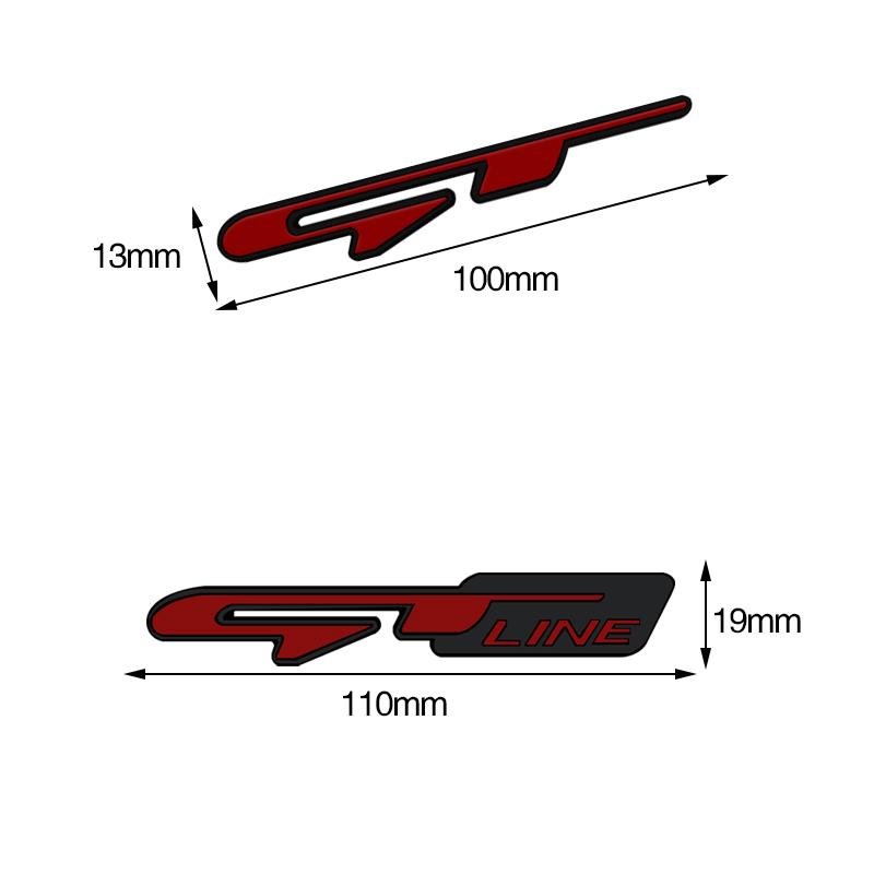 Alloy Metal GT LINE Logo Grille Emblem Rear Trunk Badge Sticker For Sorento Ceed Forte RIO Stonic K5 Sportage Venu Kona Santa Fe