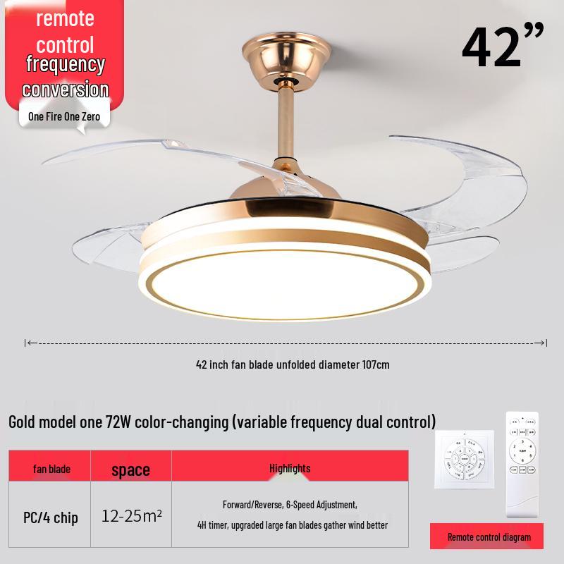 Nordic Luxury Smart Chandelier with Invisible Ceiling Fan for Living Room, Bedroom, and Dining Room.