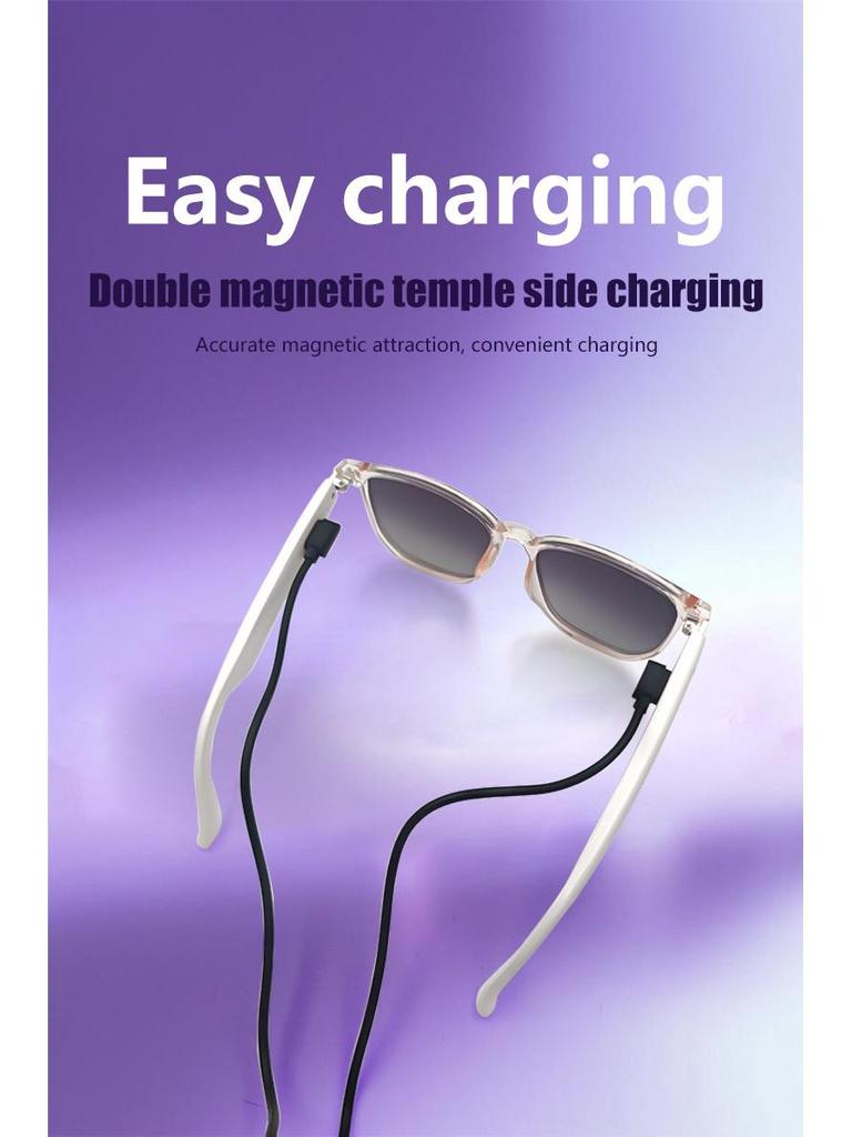GS03 Polarized Bluetooth Smart Sunglasses: UV & Blue Light Protection, Music & Call Compatible, with Interchangeable Lenses