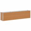 Raised Bed Light Brown 290 x 50 x 68 cm Galvanized Steel