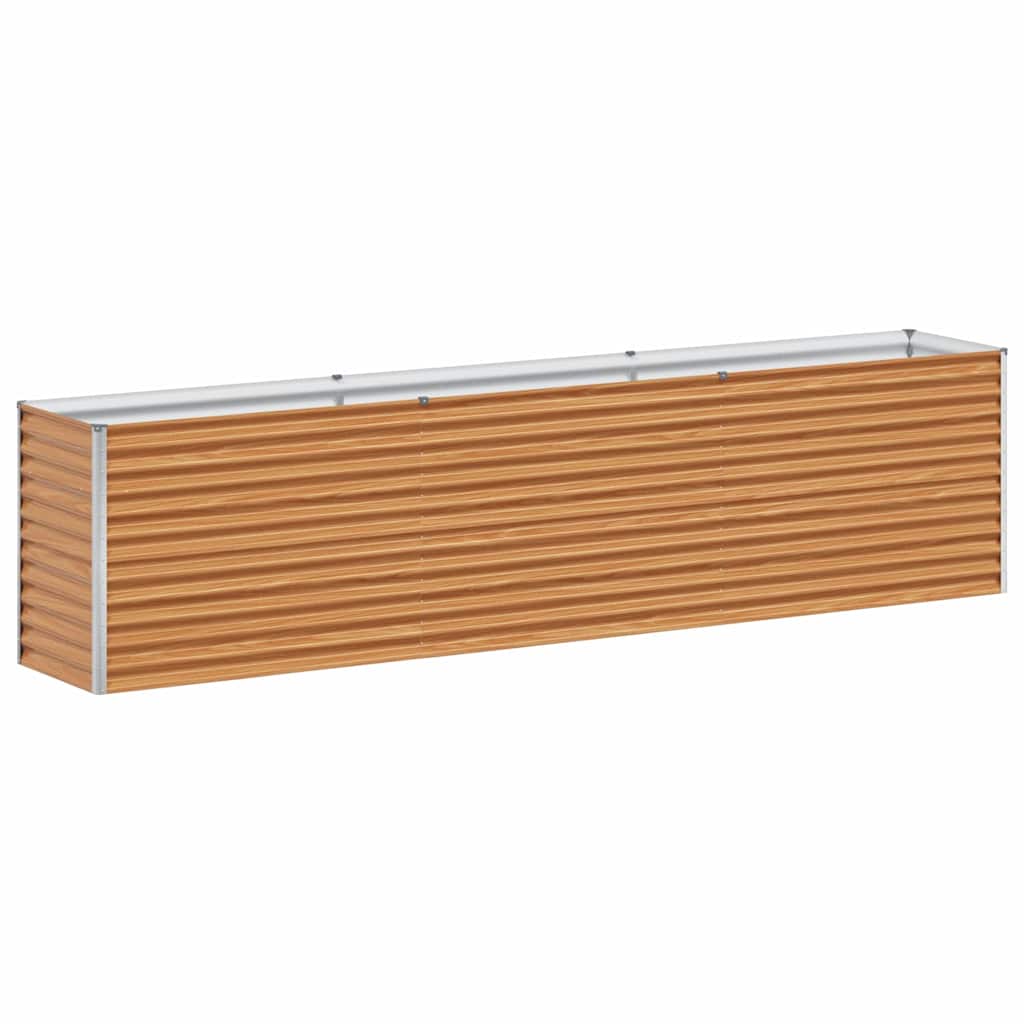 Raised Bed Light Brown 290 x 50 x 68 cm Galvanized Steel