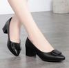 Vendita Calda Scarpe da Donna Scarpe da Donna Moda Décolleté Tinta Unita Primavera Estate Bocca Bassa Fibbia Punta Rotonda Tacco Scarpe da Donna