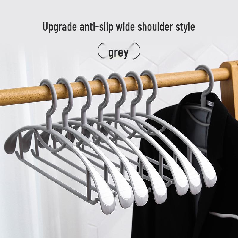 Non-Slip Wide Shoulder Plastic Clothes Hanger - Traceless, No Deformation, Ideal for Coat Drying