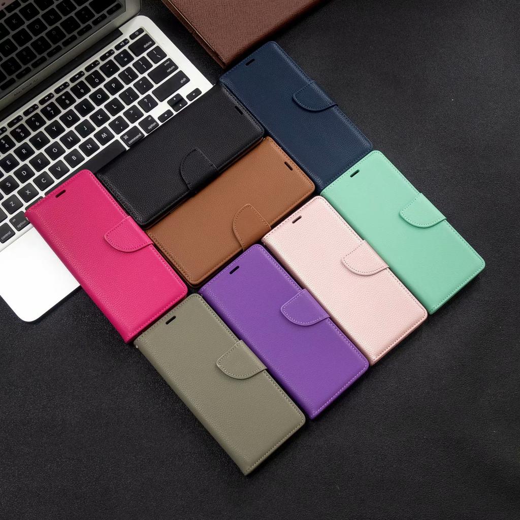 Applicable to Sony 20 mobile phone leather case Nokia 6.2 hand rope solid color lychee pattern left and right open protective case foreign trade