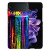 Vibrant Color Splashing Ink Coque For Samsung Z Flip7 6 Galaxy Case Shockproof Z Flip5 Z Flip3 4 5G Hard Cover Phone TPU PC Har