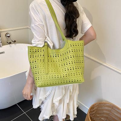 Large-capacity Hollow Bag Women's Summer New Versatile Shoulder Mother and Child Bag Casual Class Tote Bag