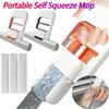 Cleaning Mop with Handle Portable Self Squeeze Mop Mini Desktop Mop for Kitchen Bathroom and Window Glass