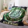 Custom Name The Celtic Football Club Flannel Blanket, High quality Comfortable for All Seasons, Home Decor, Warmth and Comfort