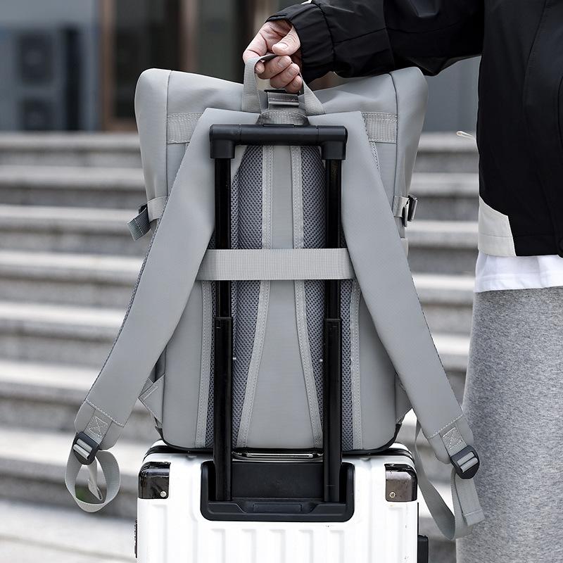 High-end business men's backpack, multi-functional large-capacity fabric upgrade, waterproof and wear-resistant high-value computer bag