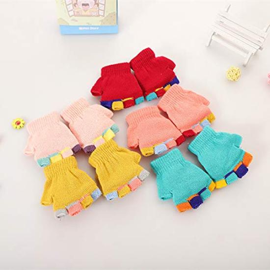 Knit for Boys and with Mitten Fingerless and Warm for Infants and Perfect for Playing In the and More [eipatu] Kids' Gloves, Girls, Covers,