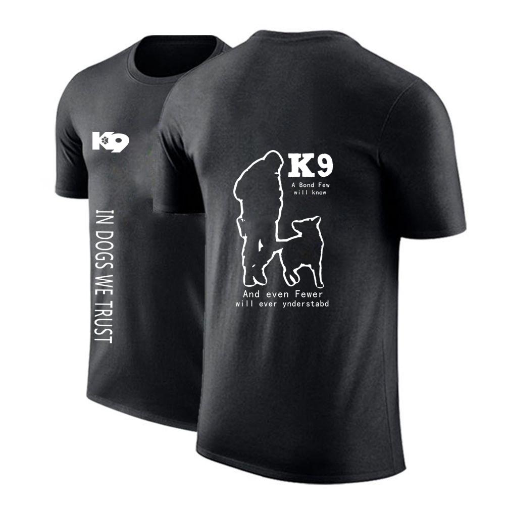 Fashion Men's K9 Team Logo 3D Printed T-shirt Summer Street Trend Fashion Short Sleeve Top Casual Loose Comfortable Round Neck Clothing