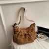 Fashion Cotton Shoulder Bag Soft Padded Zipper Crossbody Bags Large Capacity Handbags