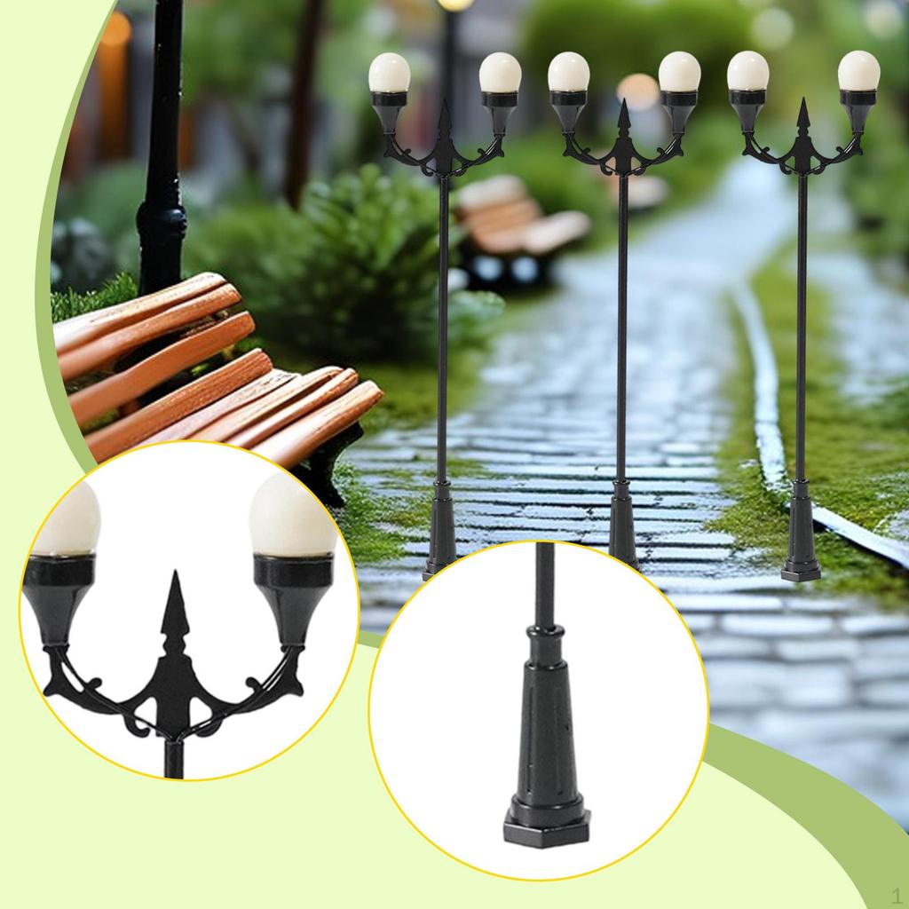 DIY Accessory Set in HO Scale (1:100 Scale), Miniature Street Lamp Model, Railway for Interior
