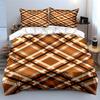 Brown and beige plaid. Bedding sets Duvet cover sets Duvet covers Pillowcases(1* Duvet Cover 2* Pillowcases without duvet insert)