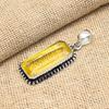 Citrine Gemstone Handmade Solid 925 Sterling Silver Jewelry Anniversary Pendant For Her