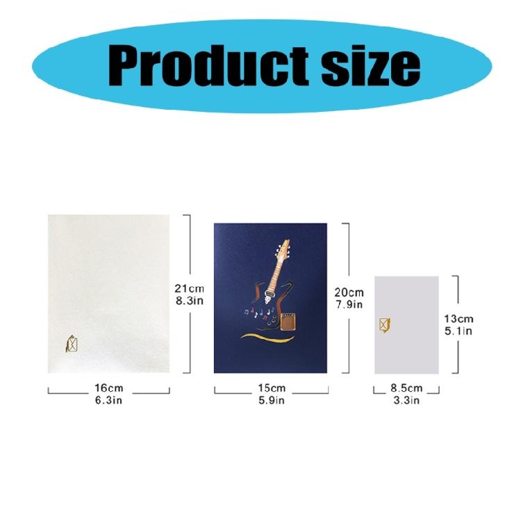 Stylish 3D Popup Guitar Card Fine Craftsmanship Special Gift Accessory for Parties Supplies and Festivities Decoration