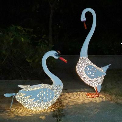 Solar Swan Garden Mesh Light for Outdoor Lawn Decor