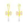 925 Silver Needle Gentle Confession Pearl Earrings Female Autumn and Winter Niche Design Sense of Luxury Bow High Sense Earrings