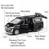 1:32 Scale Alloy Alphard Vellfire Toys Cars Models 6 Doors Opened MPV Toys Wheel Pull Back Vehicles for Boyfriend Festival Gifts