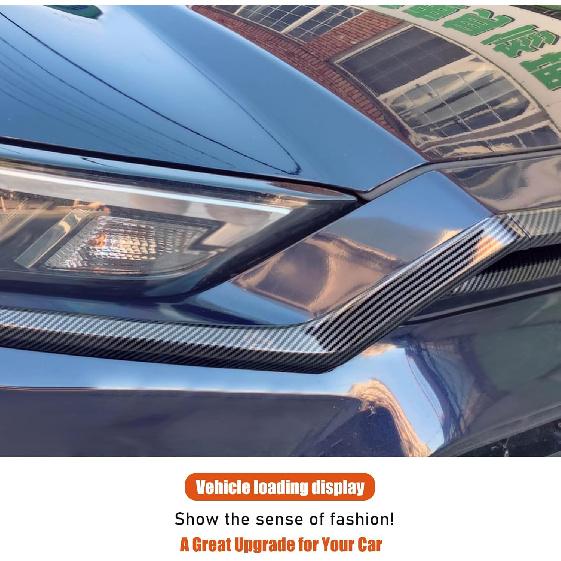 PIUGILH Front Hood Grille Panel Trim Molding Compatible with Toyota Grand Highlander 2024 2025 Accessories (Carbon Fiber Color)