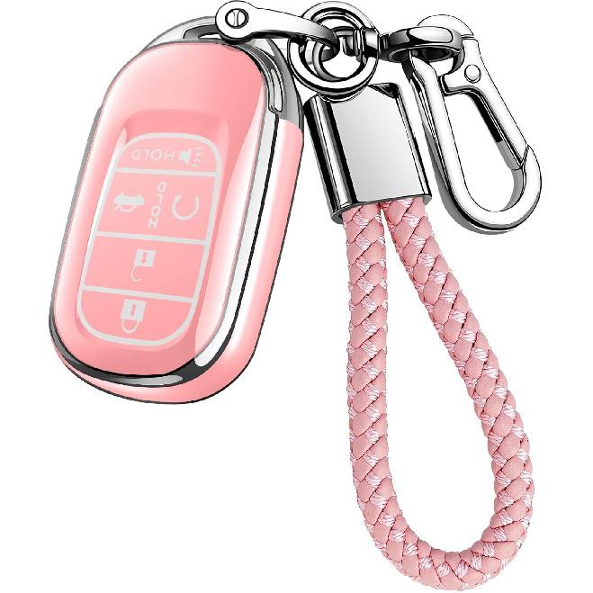 JOYEAR for Honda Key Fob Cover with Keychain Compatible with 2022-2025 Accord Civic HR-V CR-V Pilot Sport 2026 Passport SI EX EX-L Touring Car