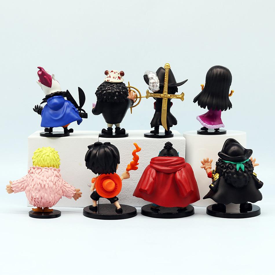 8pcs Anime One Piece Figures Model Dolls Toys Cute Luffy Oka Shichibukai Ace Boa Hancock Jinbe Collection Full Set Kid Friendly Entertaining Fun 3