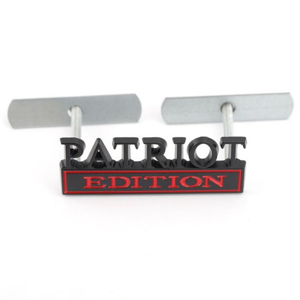 1Pc 3D Metal Patriot Edition Logo Car Front Grille Badge Side Fender Rear Trunk Emblem Sticker Decal