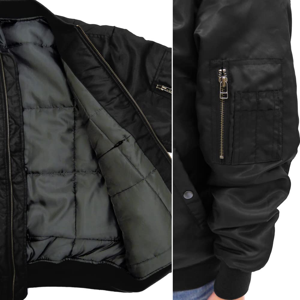 COSPA Sword Art Online: Kirito the Black Swordsman MA-1 Jacket, Black, Size L