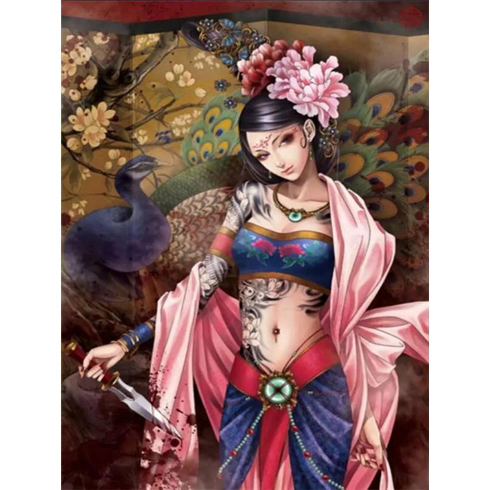 5D DIY sada na malování diamantů Starověká krása Diamantové vyšívání kamínky Dekorace pro domácnost