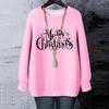 Ladies' Christmas Printed Round Neck Long Sleeved T-shirt Sweatshirt Top