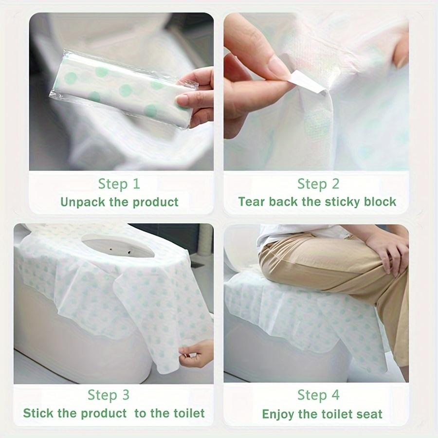 5/10/20pcs Disposable Toilet Seat Covers Green Polka Dot Design Travel Hygienic for Home Public Restrooms Portable Toilet JXB