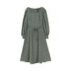 Square Neck Leopard Long Dress Ar1wo362