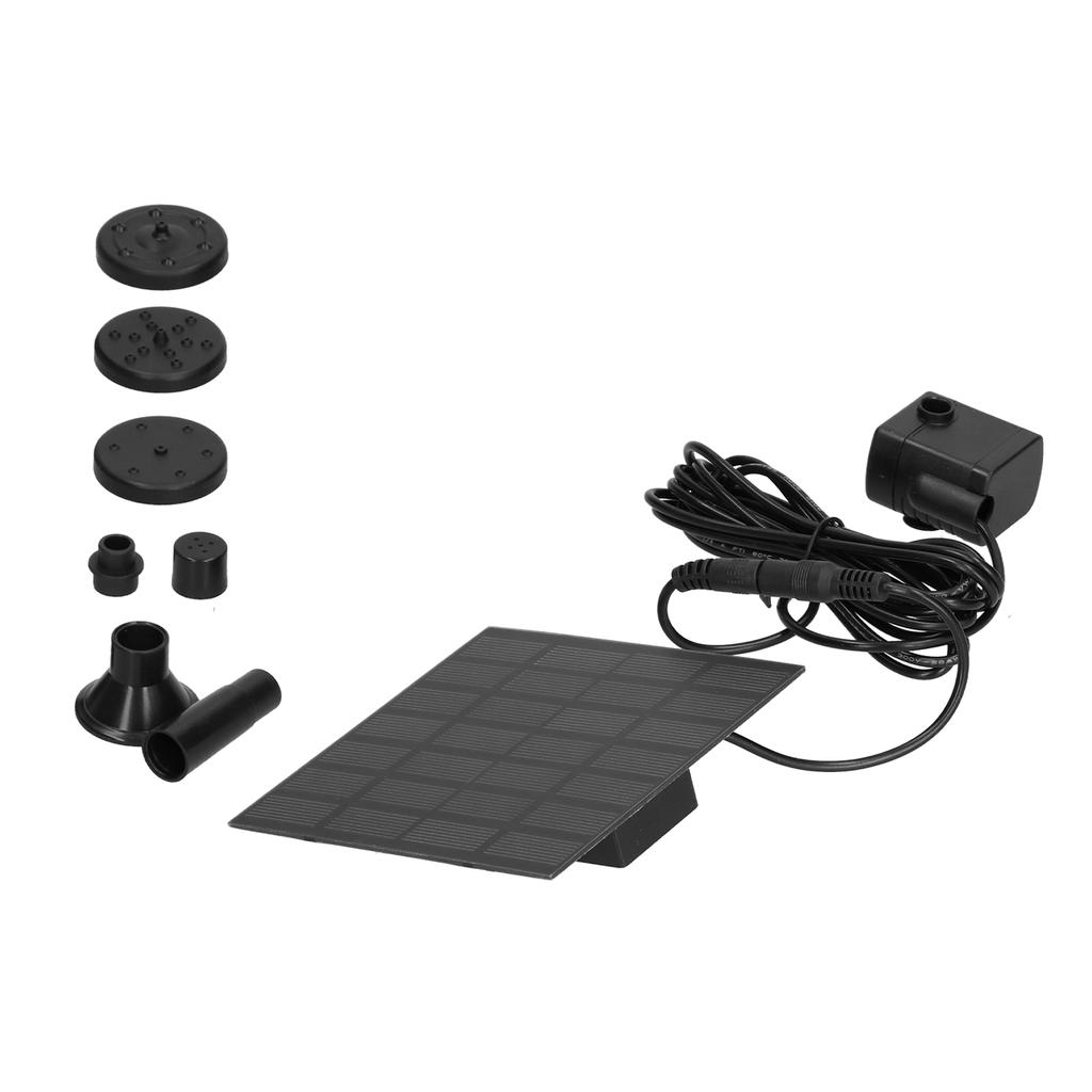 Solar Springbrunnenpumpen Automatischer schwimmender Springbrunnen mit verschiedenen Düsen für Teich Außen Wasserspiel Garten