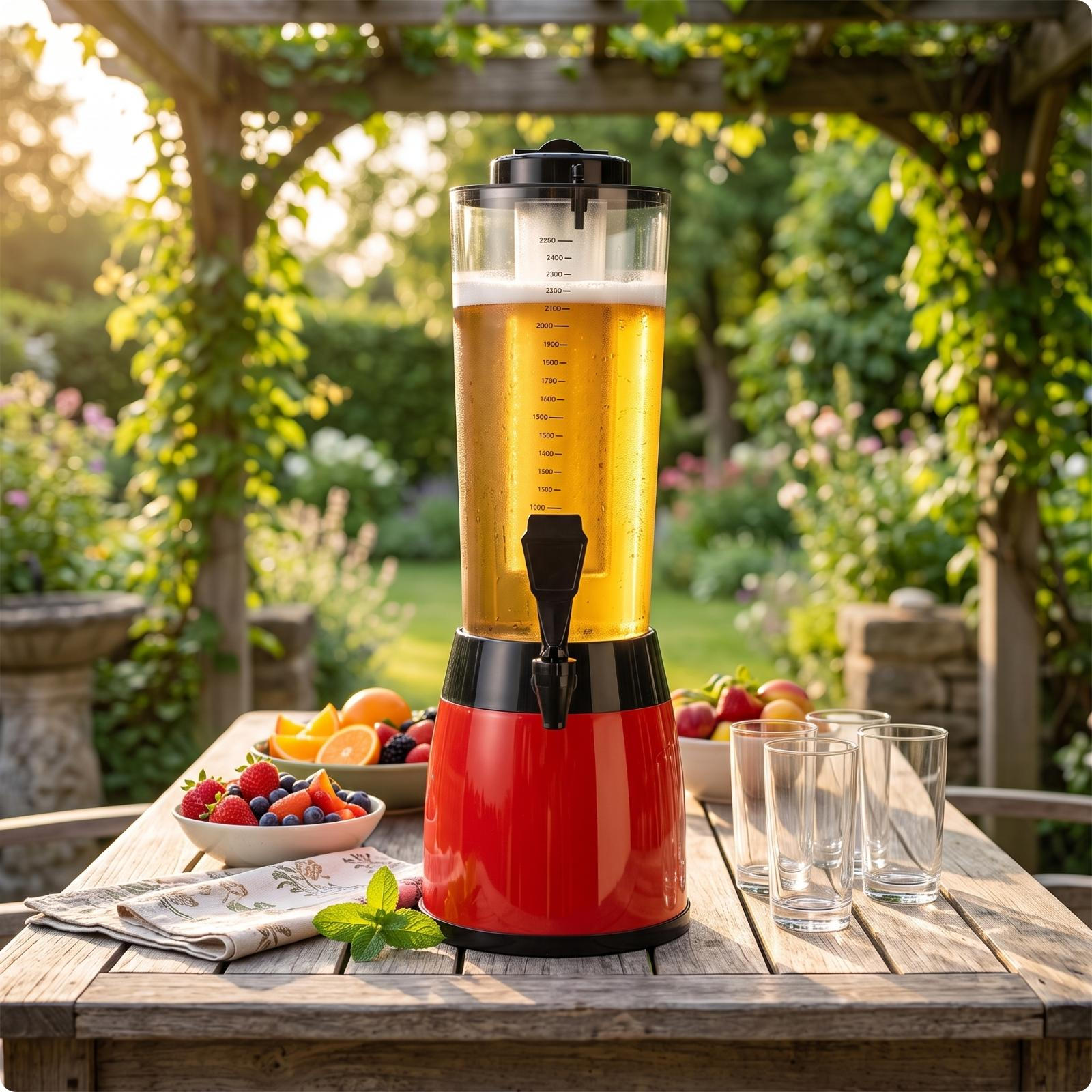 Beverage Dispenser with Ice Column Clear