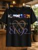 Simple Minds Glittering Prize 8192 Film Strip Banner With Purple Numbers And Golden Heart Symbol Unisex All Tshirt