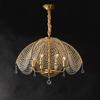 Living Room Crystal Chandelier Dining Room Bedroom Retro Silver French Creative Art Umbrella Light American Country Chandelier
