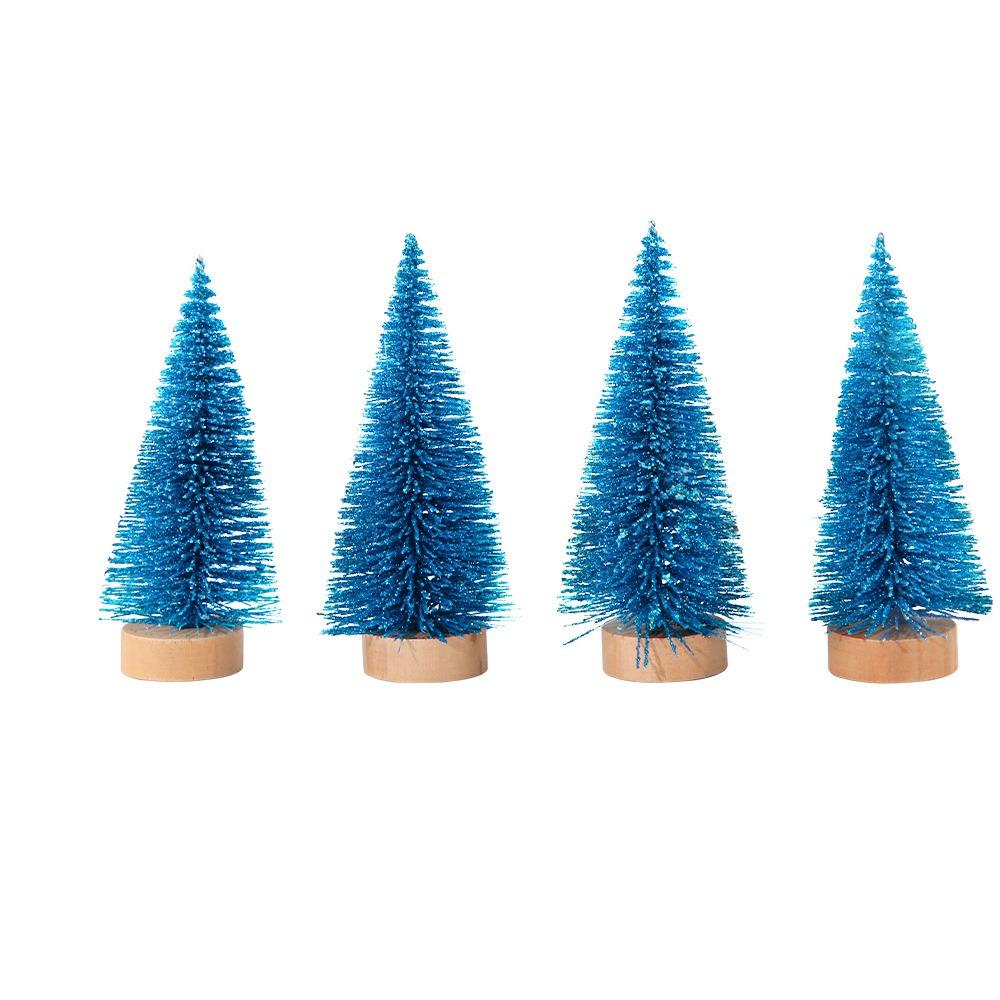 4pcs Plastic Mini Christmas Tree Gradient Artificial Xmas Pine Tree  Party Favors