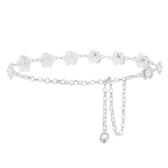 Waist Strap Wild Decorate Portable Terrific Stainless Imitation Pearl Belt for Work