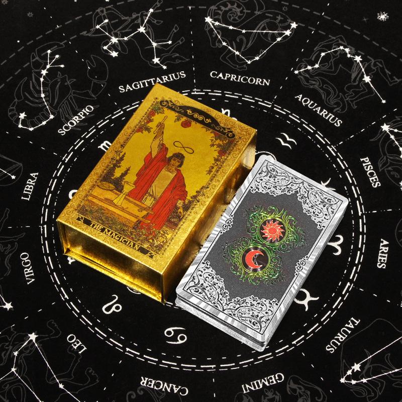 Rider-Waite Tarot Deck: Beginner-Friendly, Hot Stamped, Waterproof PVC Cards for Card Games.
